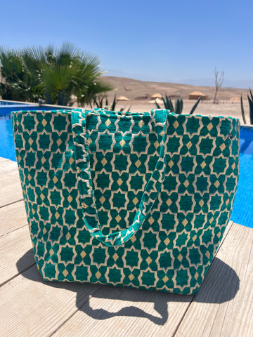 Grote tas - turquoise