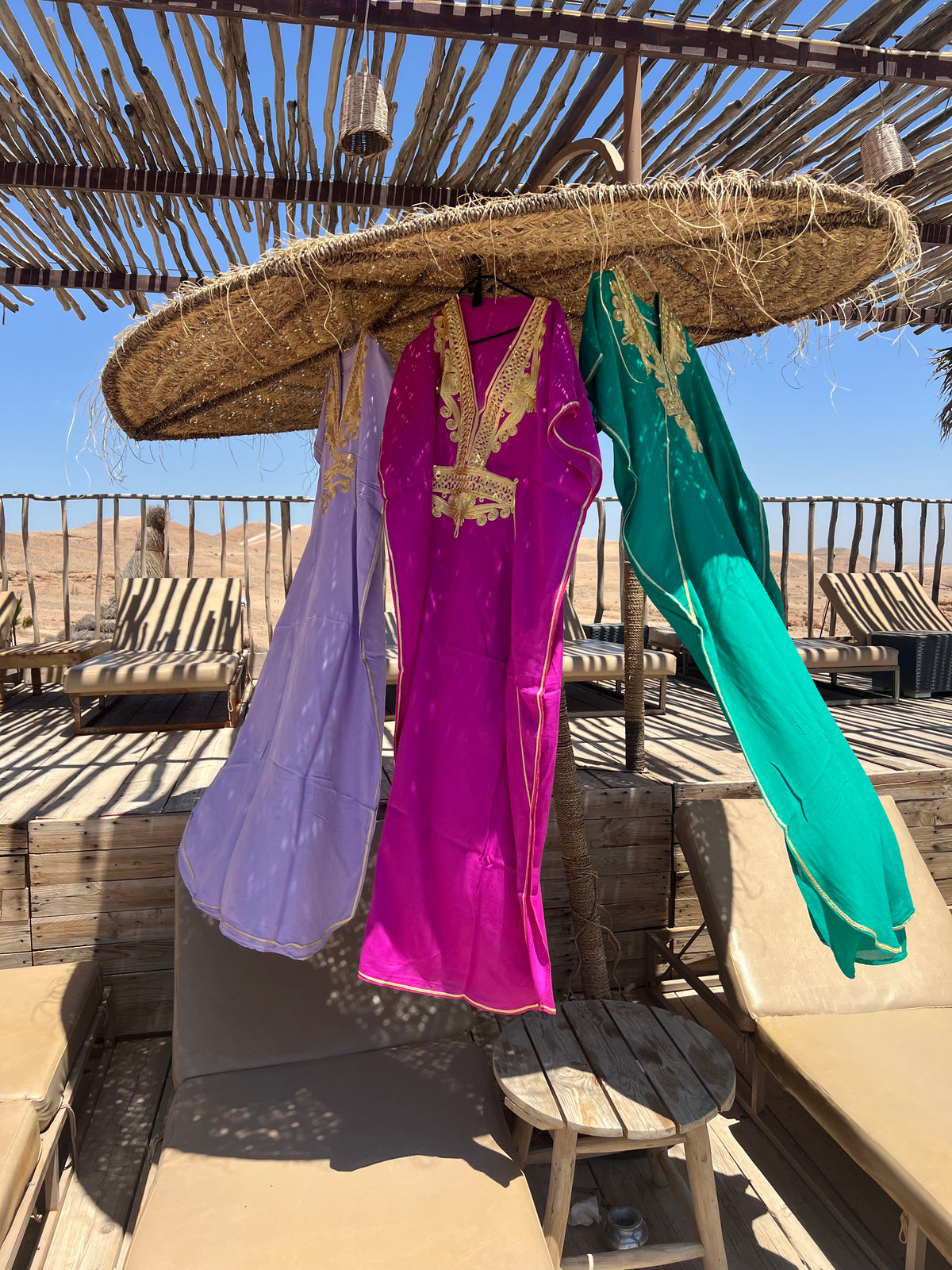 Handgemaakte kaftan - roze / goud